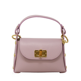 GF1075 GENUINE ITALIAN LEATHER  BAMBOO CLASP, CROSSBODY BAG