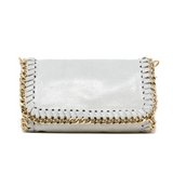 GF0389 GENUINE ITALIAN LEATHER WITH GOLD CHAIN CROSSBODY BAG