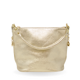 GF0798 GENUINE ITALIAN LEATHER ZIPPER MID BAG
