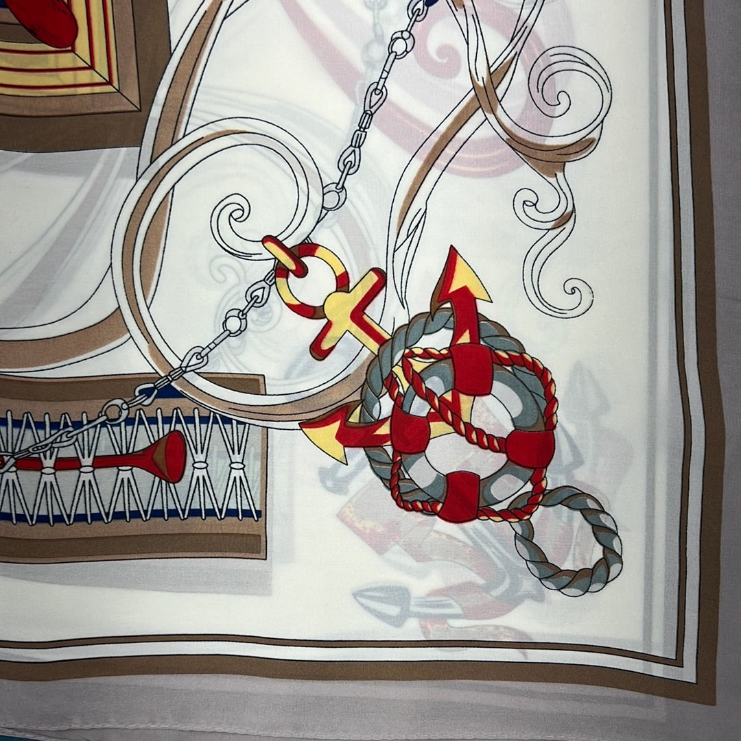 YF08-C46 NAUTICAL COMPASS SCARF - German Fuentes Wholesale of Leather Handbags, Belts and Accessories - German Fuentes