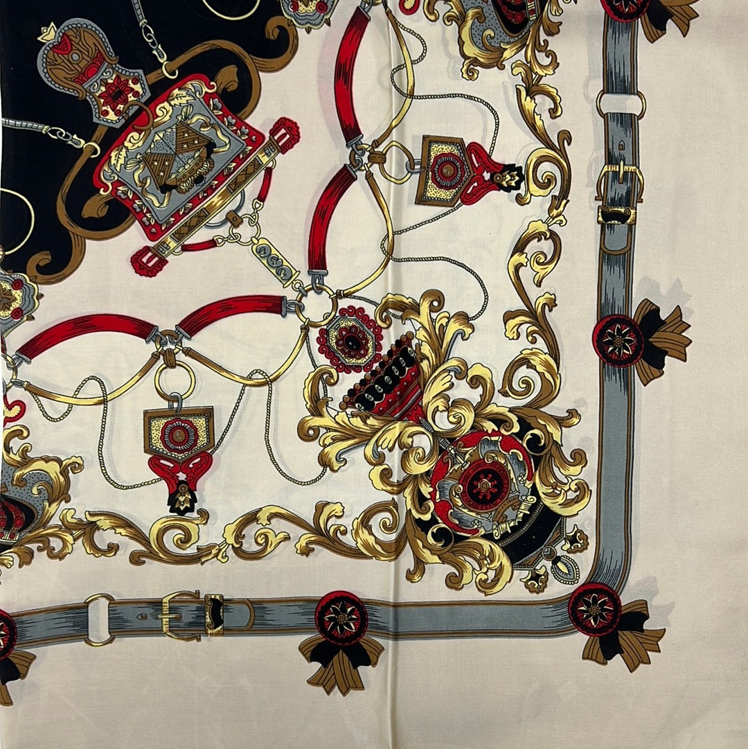 YF10-M3 VINTAGE CHAIN PRINT MID SIZE SCARF - German Fuentes Wholesale of Leather Handbags, Belts and Accessories - German Fuentes