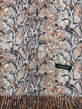 PASHMINA 11- CASHMERE SNAKE PRINT - German Fuentes Wholesale of Leather Handbags, Belts and Accessories - German Fuentes