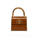 GF1922 GENUINE ITALIAN LEATHER BAMBOO HANDLE BAG