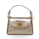 GF1075 GENUINE ITALIAN LEATHER  BAMBOO CLASP, CROSSBODY BAG