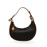 GF2575B GENUINE ITALIAN LEATHER HALF MOON BAG