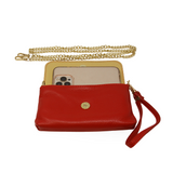 GF0603 GENUINE ITALIAN LEATHER CROSSBODY CLUTCH