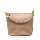 GF0798 GENUINE ITALIAN LEATHER ZIPPER MID BAG