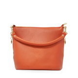 GF0798 GENUINE ITALIAN LEATHER ZIPPER MID BAG