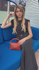 GF1075 GENUINE ITALIAN LEATHER  BAMBOO CLASP, CROSSBODY BAG