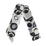 YF08-T13  CAMELLIA FLOWER DESIGN SKINNY SILK SCARF