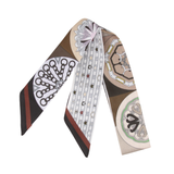 YF08-T24  KALEIDOSCOPE INSPIRED PATTERN SKINNY SILK SCARF