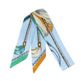 YF08-T22 HORSE TACK INSPIRED SKINNY SILK SCARF