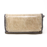 GF0393 GENUINE ITALIAN LEATHER BIG CLUTCH + CROSSBODY BAG