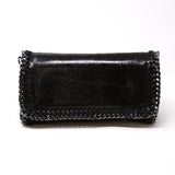 GF0393 GENUINE ITALIAN LEATHER BIG CLUTCH + CROSSBODY BAG