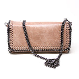GF0393 GENUINE ITALIAN LEATHER BIG CLUTCH + CROSSBODY BAG