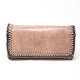 GF0393 GENUINE ITALIAN LEATHER BIG CLUTCH + CROSSBODY BAG