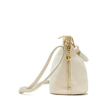GF0798 GENUINE ITALIAN LEATHER ZIPPER MID BAG