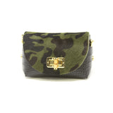 GF0898 GENUINE ITALIAN LEATHER POUCH CROSSBODY COWHIDE