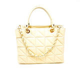 GF114020 GENUINE ITALIAN LEATHER QUILTED MID BAG