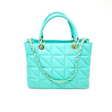 GF114020 GENUINE ITALIAN LEATHER QUILTED MID BAG