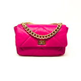 GF114070 LEATHER QUILTED MID CHAIN BAG