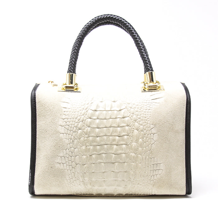 GF13220 GENUINE ITALIAN LEATHER CROC EMBOSSED BAG - German Fuentes Wholesale of Leather Handbags, Belts and Accessories - German Fuentes