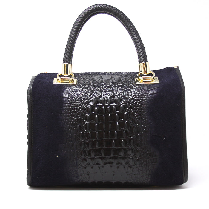 GF13220 GENUINE ITALIAN LEATHER CROC EMBOSSED BAG - German Fuentes Wholesale of Leather Handbags, Belts and Accessories - German Fuentes