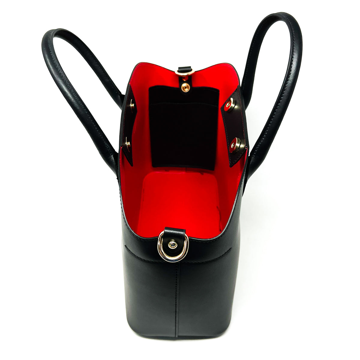 GF1943 GENUINE ITALIAN LEATHER RED INTERIOR BAG - German Fuentes Wholesale of Leather Handbags, Belts and Accessories - German Fuentes