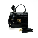 GF1950 GENUINE ITALIAN LEATHER TOP HANDLE + CROSSBODY BAG