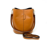 GF2554 LEATHER BUCKET BAG