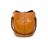 GF2554 LEATHER BUCKET BAG