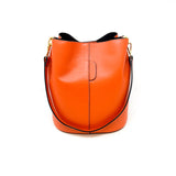 GF2554 LEATHER BUCKET BAG