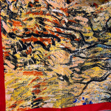 YF10-M15 ABSTRACT DESIGN MID SIZE SCARF - German Fuentes Wholesale of Leather Handbags, Belts and Accessories - German Fuentes