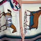 YF10-M1 HORSE PATTERN MID SIZE SCARF - German Fuentes Wholesale of Leather Handbags, Belts and Accessories - German Fuentes