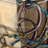 YF10-M2 EQUESTRIAN PATTERN MID SIZE SCARF - German Fuentes Wholesale of Leather Handbags, Belts and Accessories - German Fuentes
