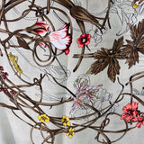 YF10-M11 FLORAL AND VINE PATTERN MID SIZE SCARF - German Fuentes Wholesale of Leather Handbags, Belts and Accessories - German Fuentes