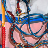 YF10-M2 EQUESTRIAN PATTERN MID SIZE SCARF - German Fuentes Wholesale of Leather Handbags, Belts and Accessories - German Fuentes