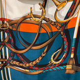 YF10-M2 EQUESTRIAN PATTERN MID SIZE SCARF - German Fuentes Wholesale of Leather Handbags, Belts and Accessories - German Fuentes
