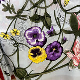 YF10-M11 FLORAL AND VINE PATTERN MID SIZE SCARF - German Fuentes Wholesale of Leather Handbags, Belts and Accessories - German Fuentes