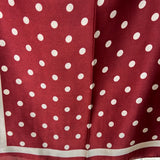 YF10-M10 POLKA DOTS MID SIZE SCARF - German Fuentes Wholesale of Leather Handbags, Belts and Accessories - German Fuentes
