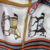 YF10-M1 HORSE PATTERN MID SIZE SCARF - German Fuentes Wholesale of Leather Handbags, Belts and Accessories - German Fuentes